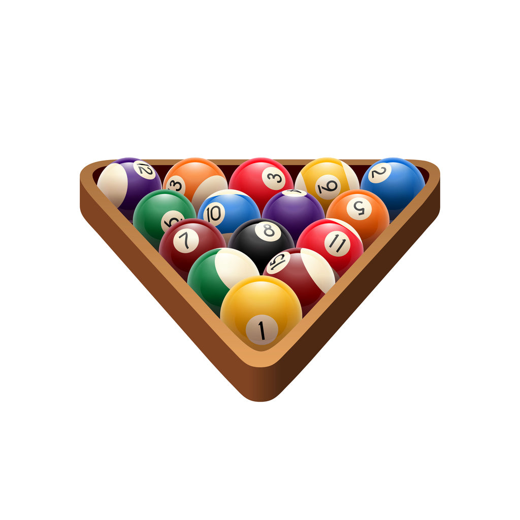 8 Ball Triangle Pool Ball Rack