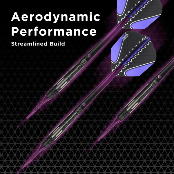 Viper Black Flux 90% Tungsten Steel or Soft Tip Conversion Darts Purple 20 Grams - view 5