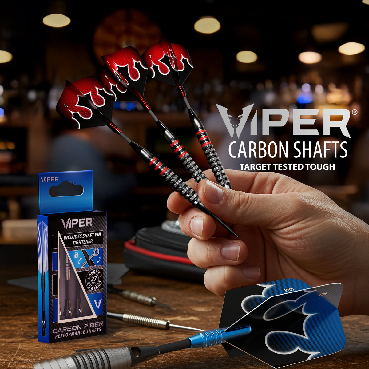 Viper Carbon Fiber Dart Shafts | InBetween | Red