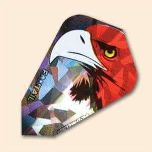 Flights - Holographic cracked glass with red eagle