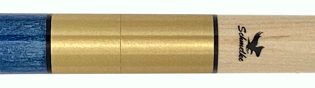 Schmelke S002 English Blue Stain 2 Piece Cue w/Maple Shaft - image 2
