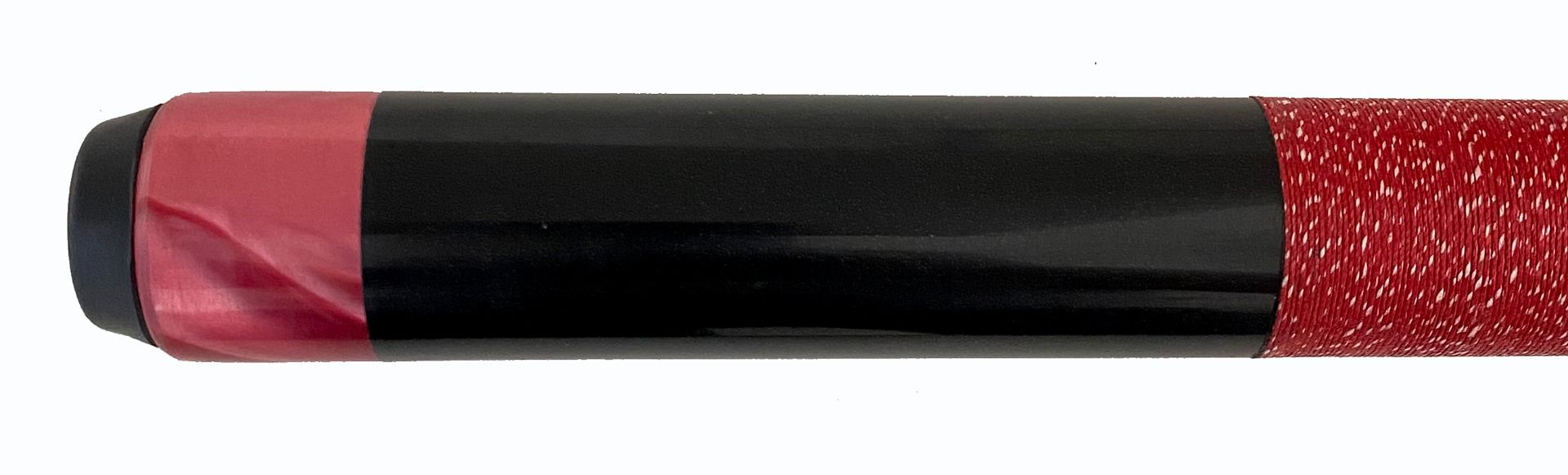 Schmelke SP09 Black Stain 2 Piece Cue w/Linen, Red Butt Cap & Maple Shaft - image 5