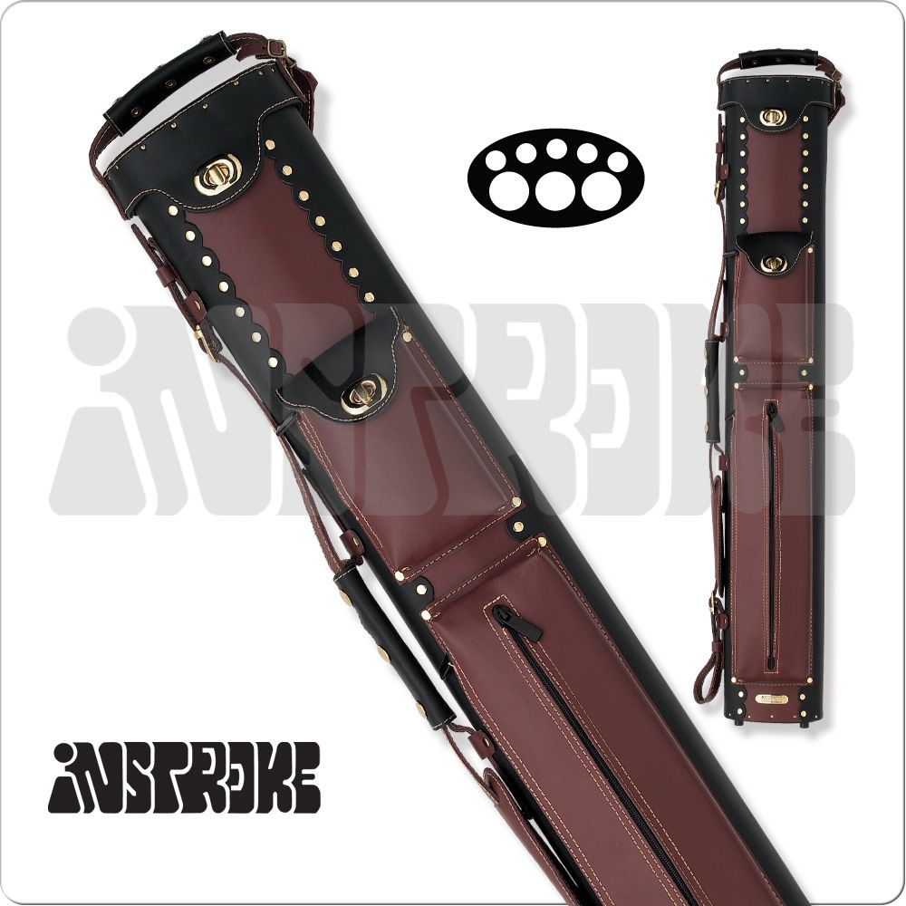 Instroke ISC35 Cowboy 3x5 Hard Leather Case - Black/Brown
