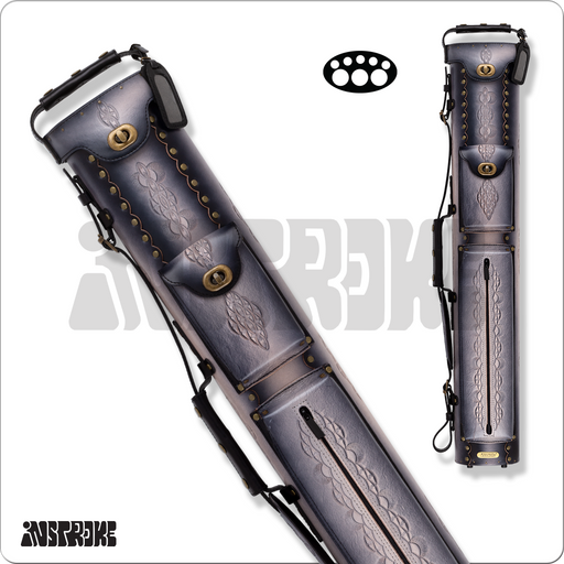 Instroke IST35 Tooled 3x5 Hard Leather Case - Black