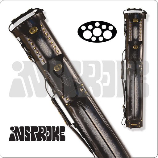 Instroke IST37 Tooled 3x7 Hard Leather Case - Black