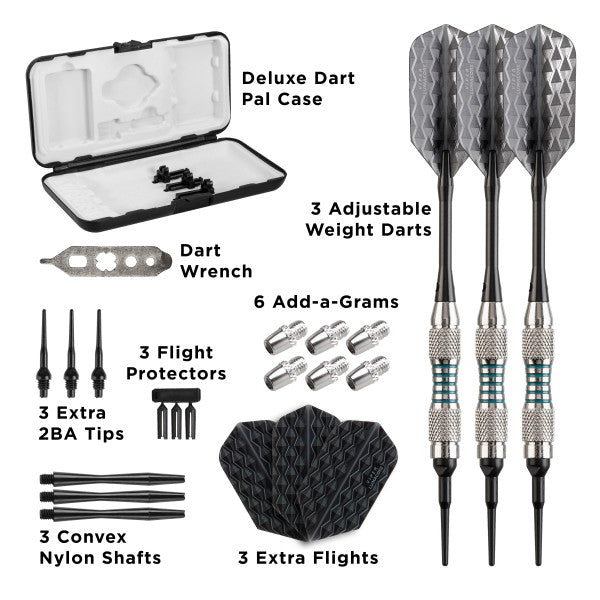 Viper Bobcat Adjustable Soft Tip Darts Green Rings 16, 18, or 19 Grams - view 2