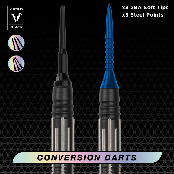 Viper Black Flux 90% Tungsten Steel or Soft Tip Conversion Darts Blue 20 Grams - view 4