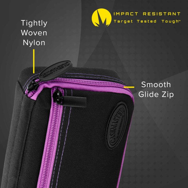 Casemaster Plazma Dart Case Black with Amethyst Zipper - view 4