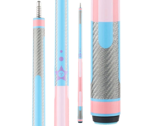 Poison Candy Pool Cue with Carbon Fiber Shaft - Pink/Light Blue