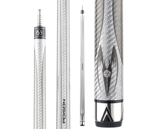 Poison Maelith Pool Cue with Carbon Fiber Shaft - Dark/Light Grey