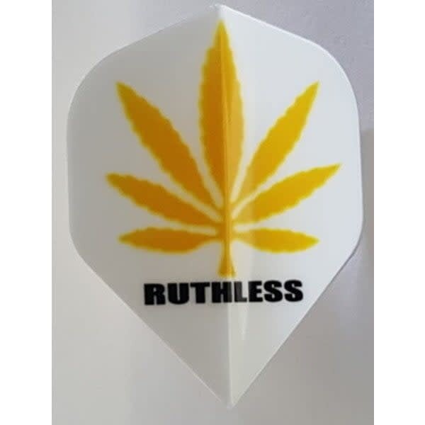 Flights - Ruthless White with Yellow Marijuana Leaf - Slim