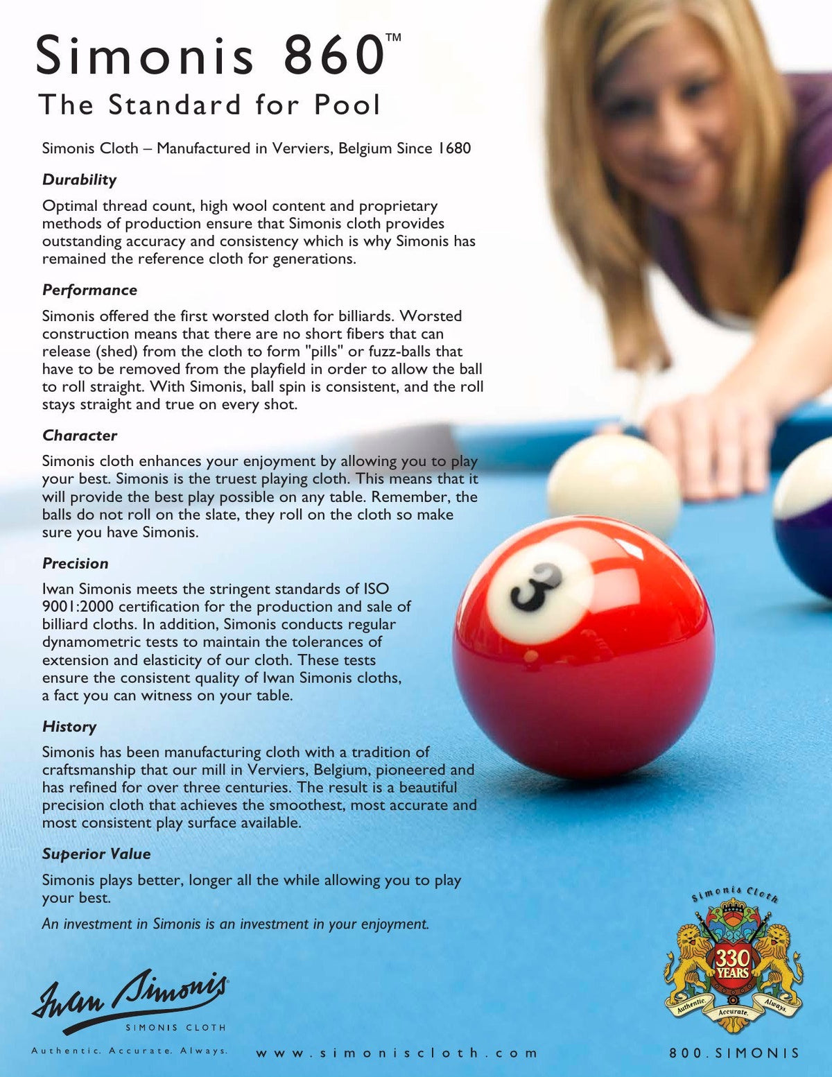 Simonis 860 info sheet from Iwan Simonis