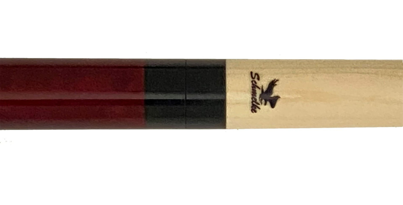 Schmelke SP06 Wine Stain 2 Piece Cue w/Linen Wrap & Maple Shaft - image 4