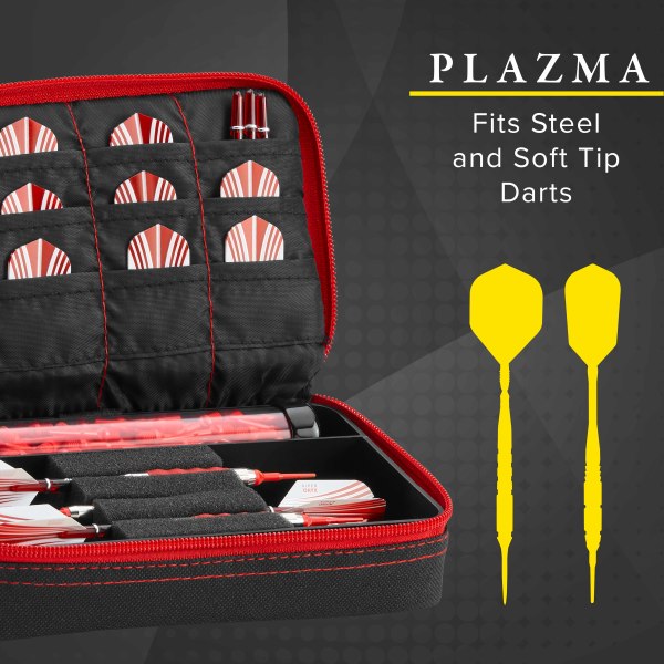 Casemaster Plazma Dart Case Black with Ruby Zipper - view 3