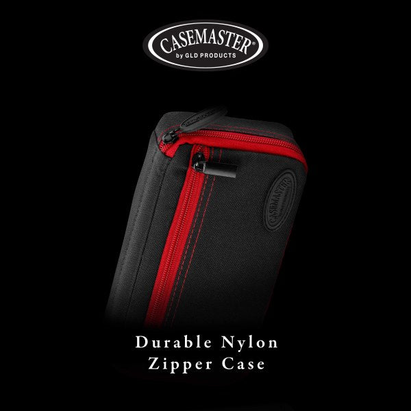 Casemaster Plazma Dart Case Black with Ruby Zipper