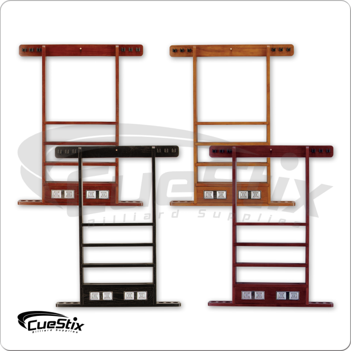 6 Cue WRSC Deluxe Wall Rack w/ Score Counter