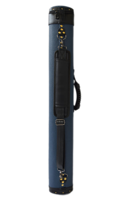 Han's Delta, 2x2 Oval Case Blue w/Brass Studs