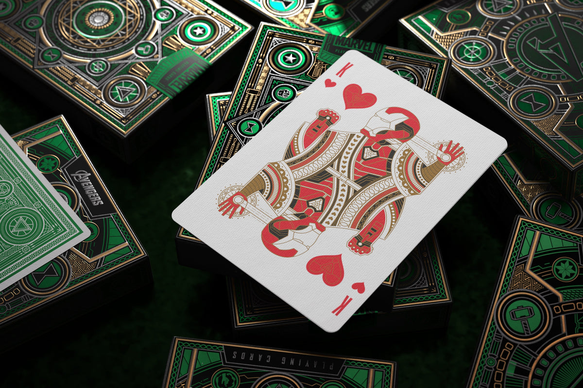 Theory 11 Avengers Playing Cards - Green