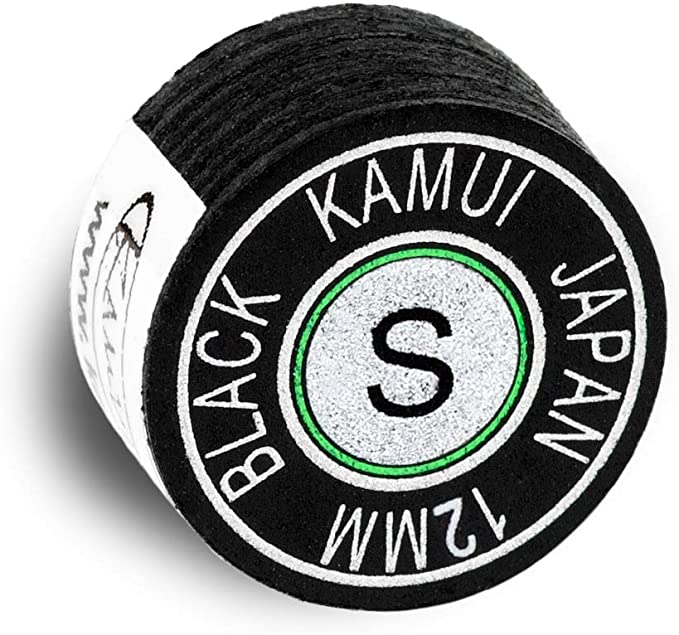 Kamui Black Laminated Pool Billiard Cue Tip 14mm- Black