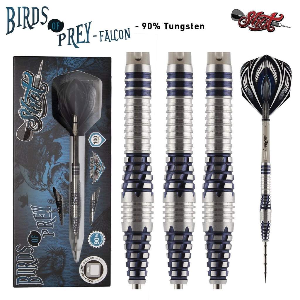 BIRDS OF PREY FALCON STEEL TIP DART SET-90% TUNGSTEN