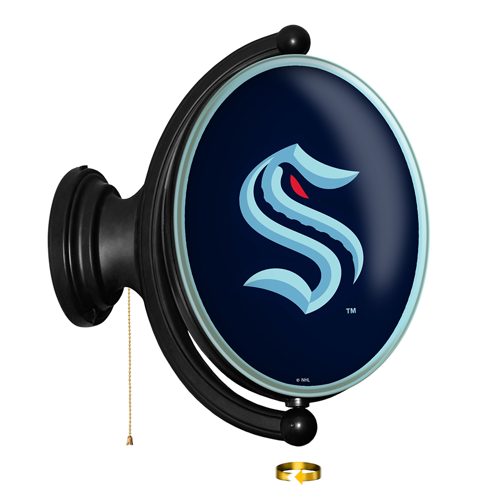 Seattle Kraken: Original Oval Rotating Lighted Wall Sign