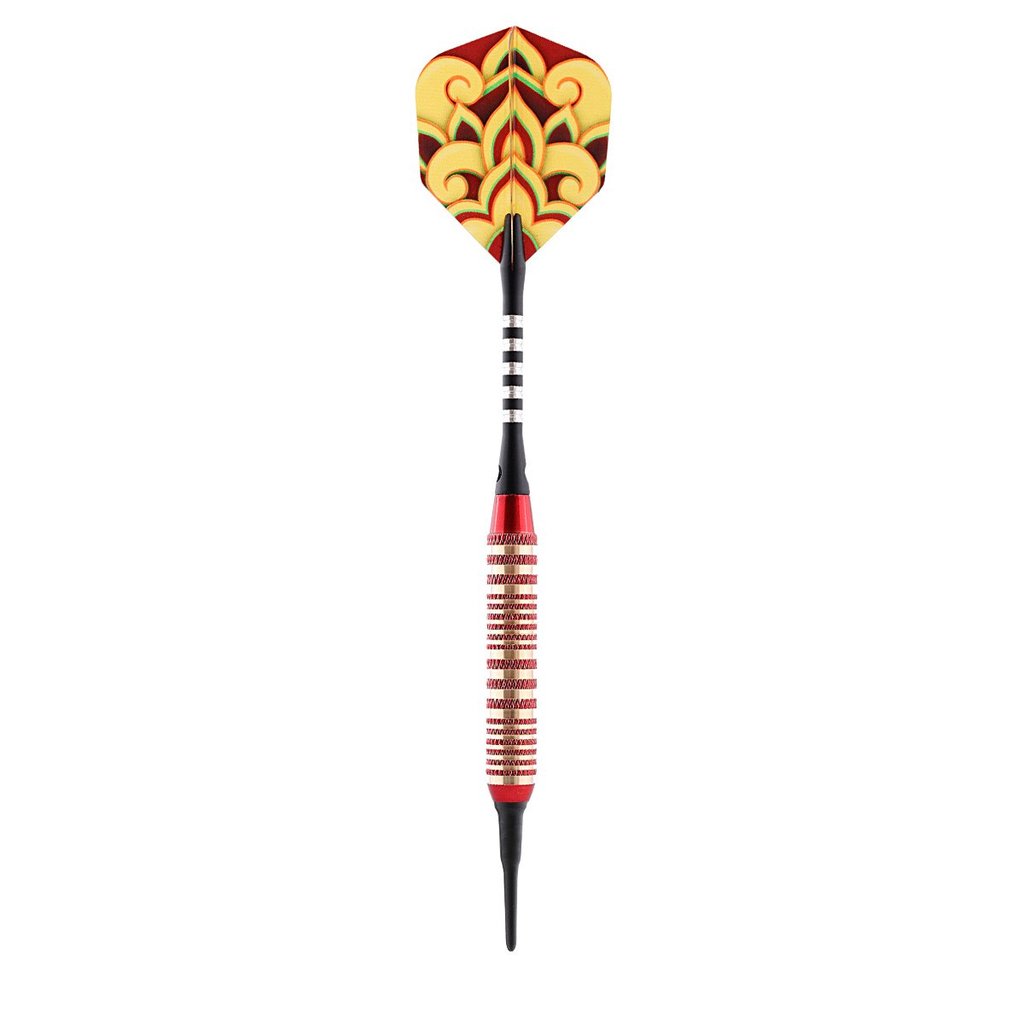 MYSTIC RED SOFT TIP DART SET-COLOUR PLATED BRASS 18g darts - view 5