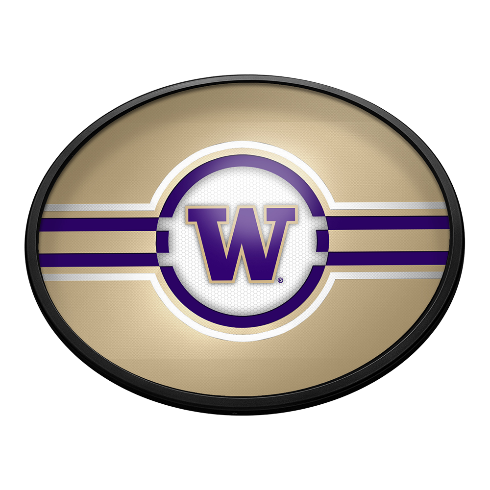 Washington Huskies: Oval Slimline Lighted Wall Sign