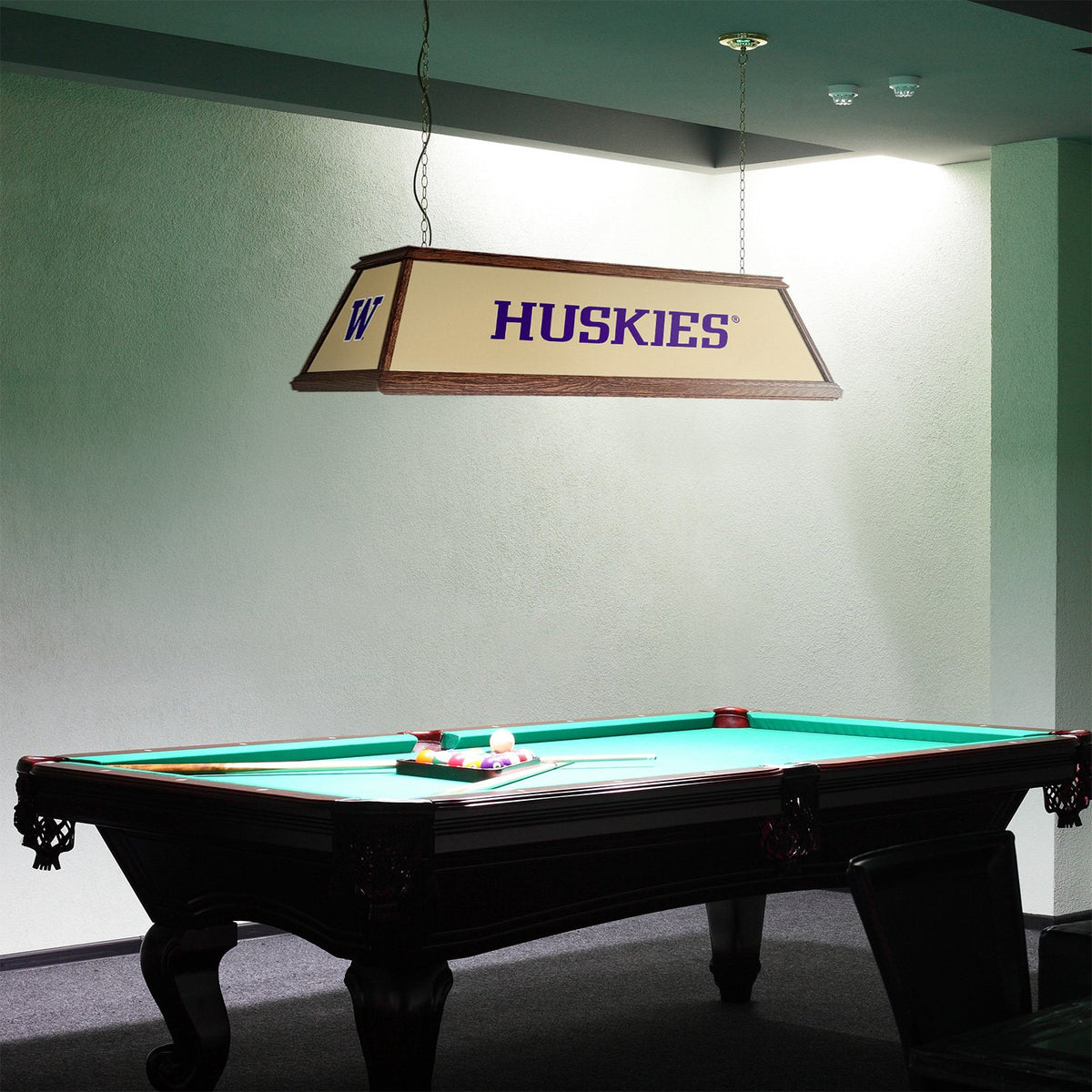 Washington Huskies: Huskies - Premium Wood Pool Table Light - view 5