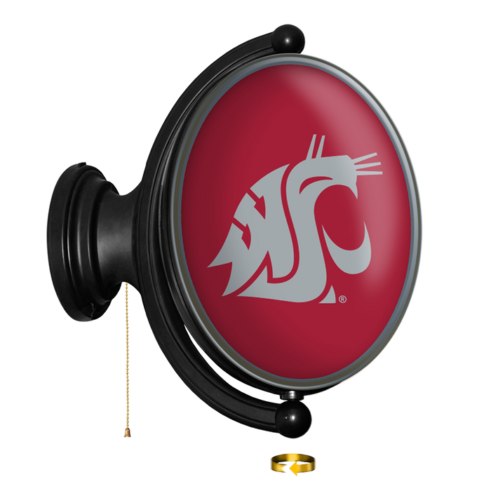 Washington State Cougars: Original Oval Rotating Lighted Wall Sign