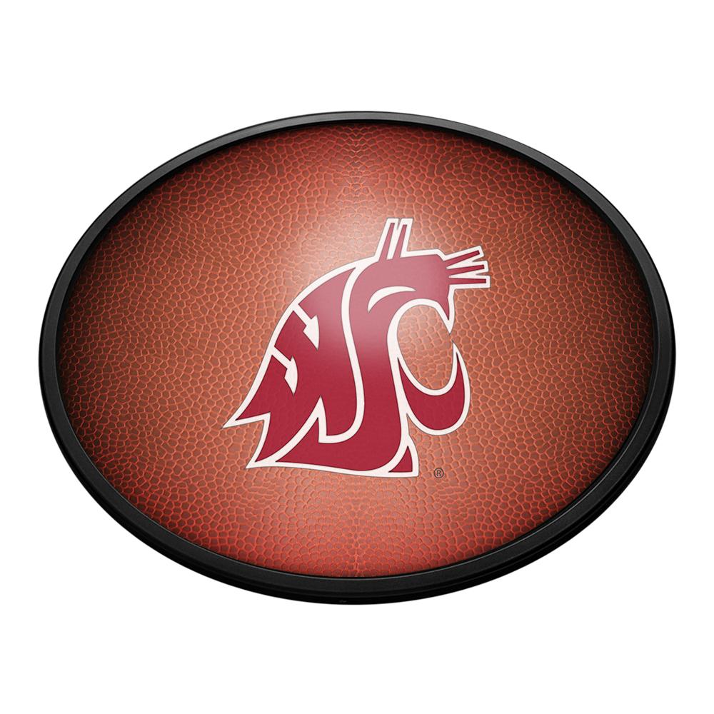 Washington State Cougars: Pigskin - Oval Slimline Lighted Wall Sign