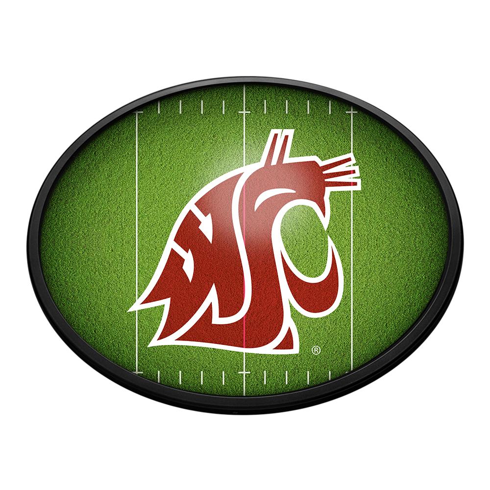 Washington State Cougars: On the 50 - Oval Slimline Lighted Wall Sign