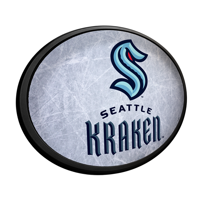 Seattle Kraken: Ice Rink - Oval Slimline Lighted Wall Sign