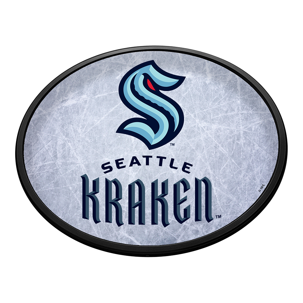Seattle Kraken: Ice Rink - Oval Slimline Lighted Wall Sign