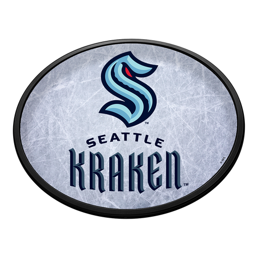 Seattle Kraken: Ice Rink - Oval Slimline Lighted Wall Sign