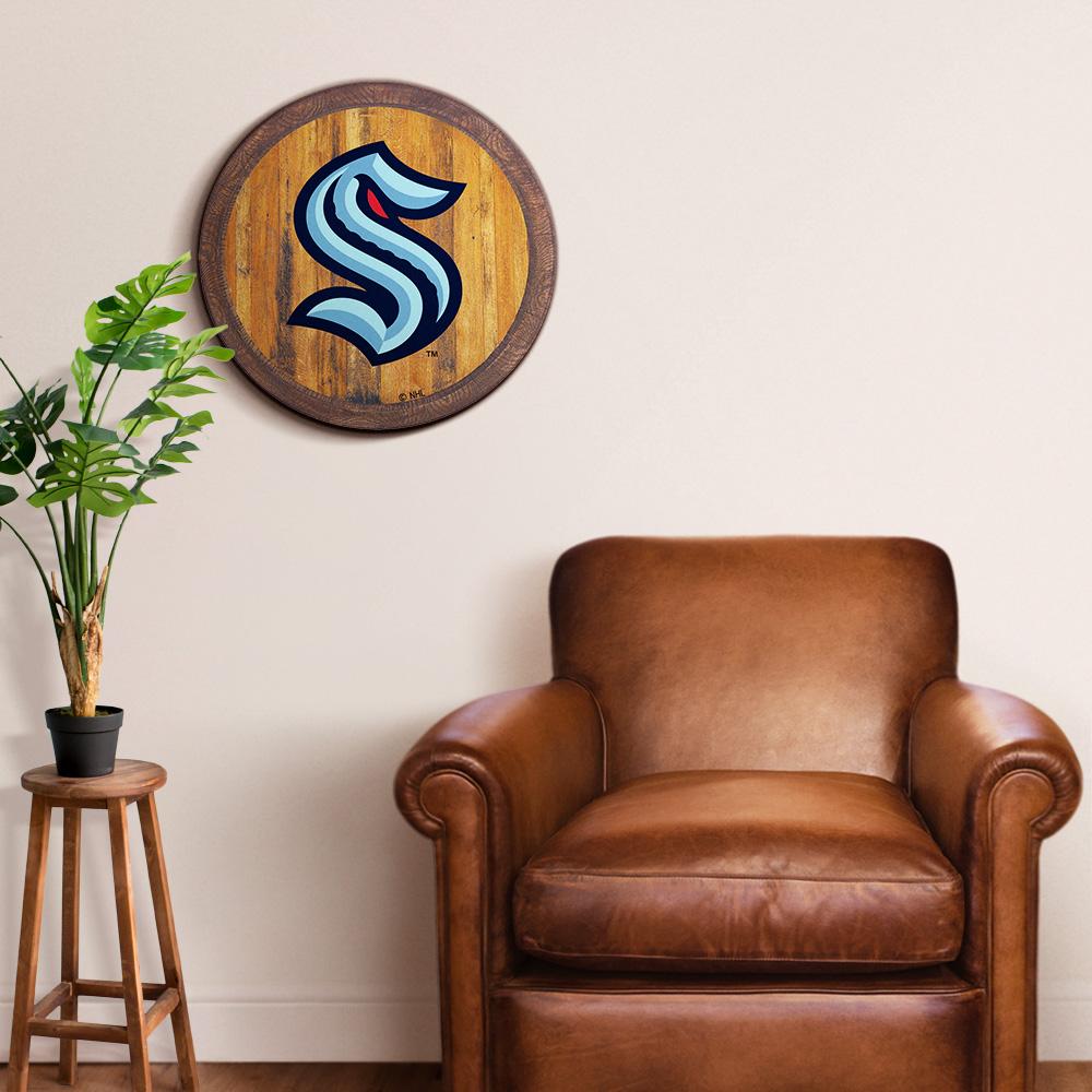 Seattle Kraken: "Faux" Barrel Top Sign - view 3