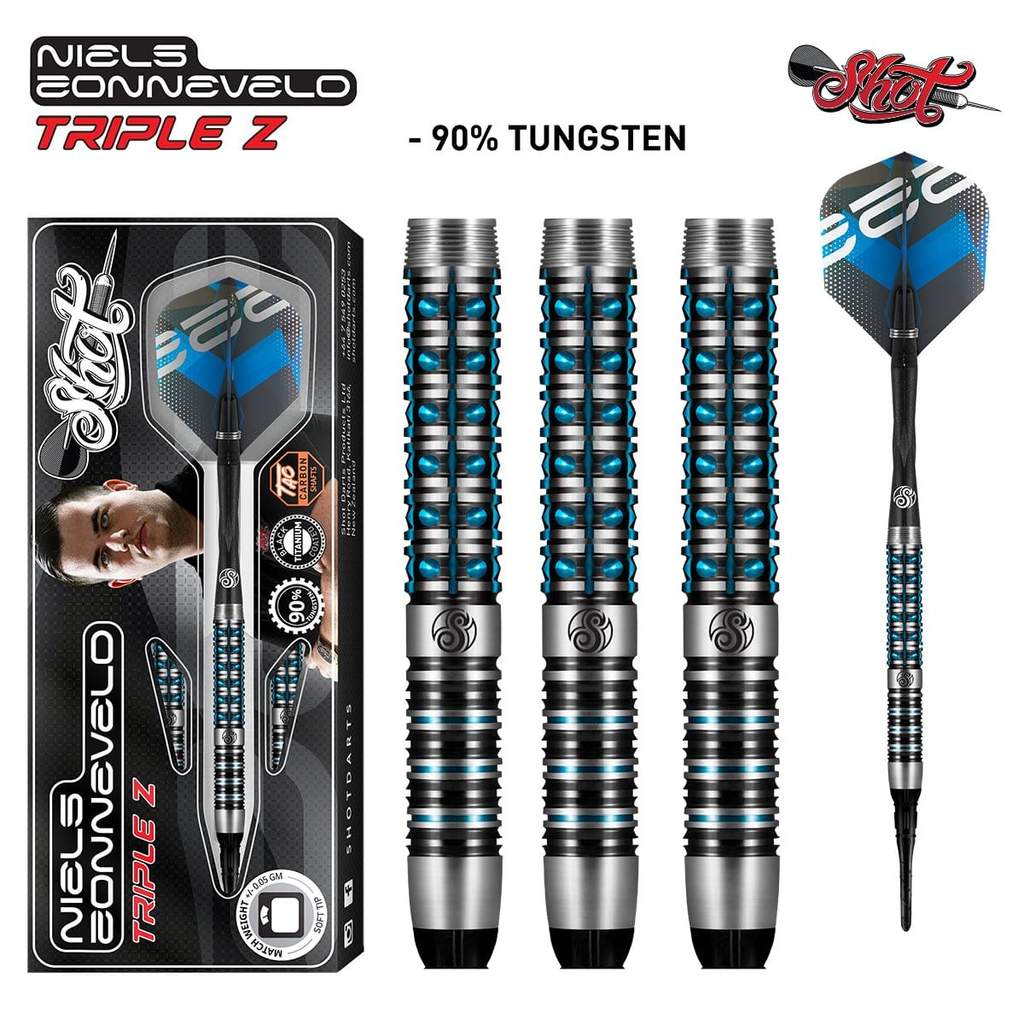 Shot Darts Shot Niels Zonneveld-Soft Tip Dart Set-90% Tungsten darts