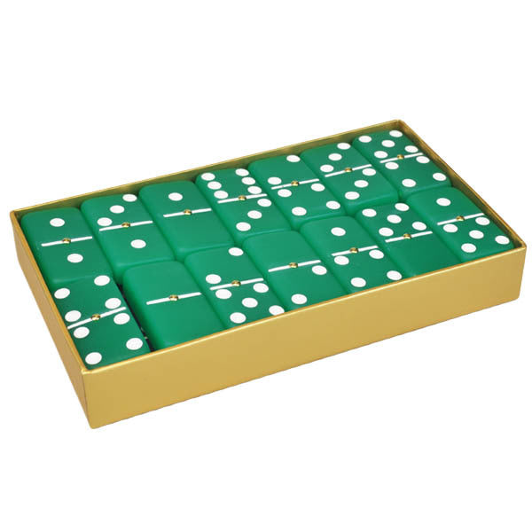 Frosted Green Dominos Double six