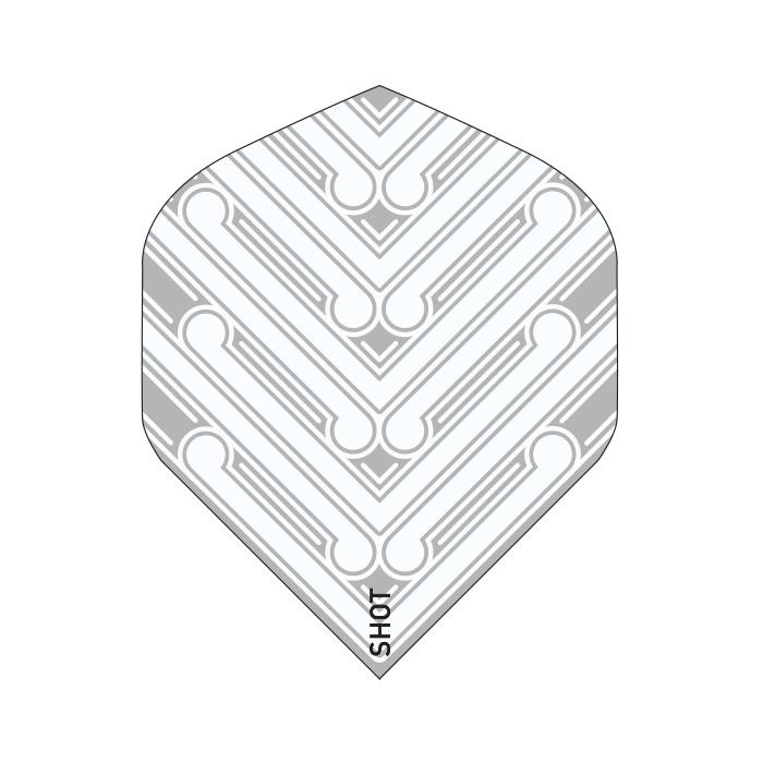 Shot Darts Flight Set-Standard - MANU WHITE