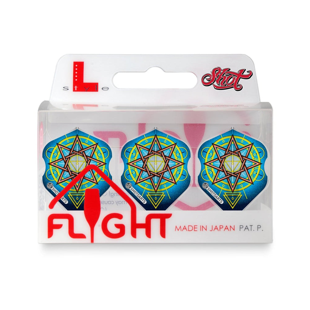 Shot L-Style EZ L1 Standard Shape Dart Flight Set-Celt Druid