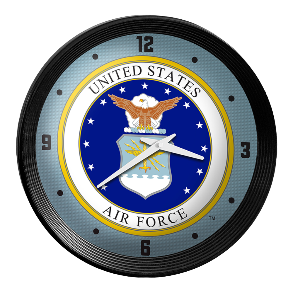 US Air Force: Seal - Ribbed Frame Wall Clock