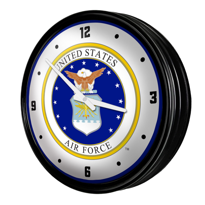 US Air Force: Seal - Retro Lighted Wall Clock