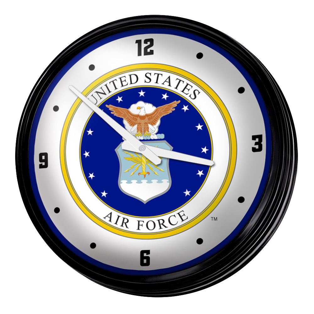 US Air Force: Seal - Retro Lighted Wall Clock