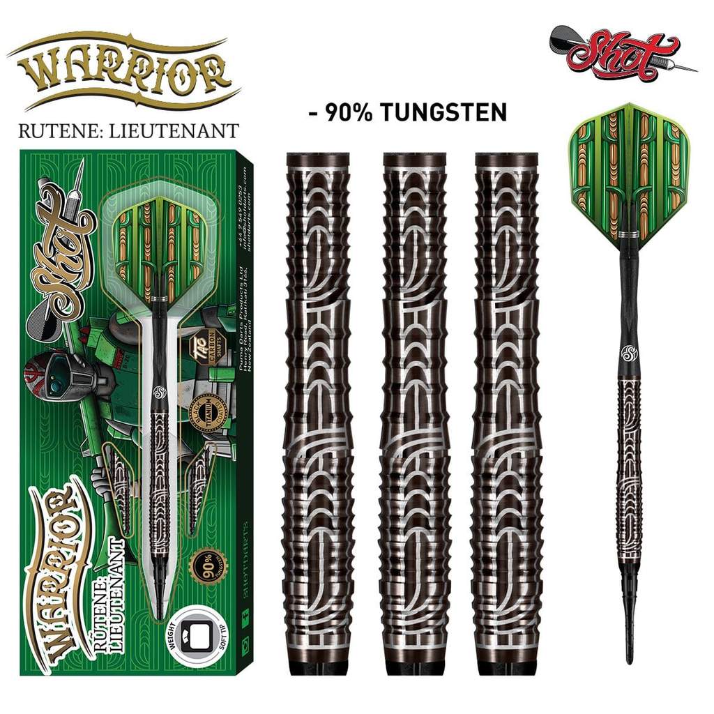 Warrior Rutene Soft Tip Dart Set - 90% Tungsten darts
