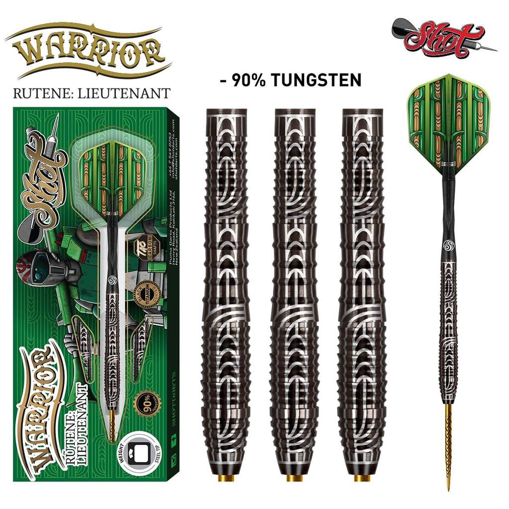Warrior Rutene Steel Tip Dart Set - 90% Tungsten darts