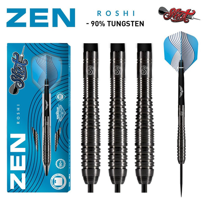 ZEN ROSHI STEEL TIP DART SET-90% TUNGSTEN