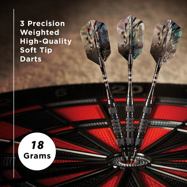 Viper Black Magic Soft Tip Darts 6 Knurled Rings 18 Grams - view 4