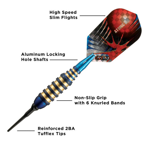 Viper Atomic Bee Darts Blue Soft Tip Darts 16 Grams