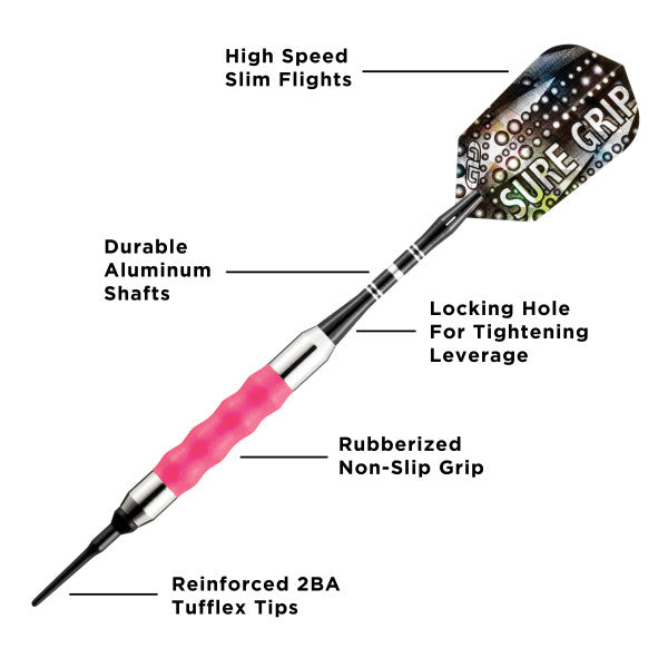 Viper Sure Grip Darts Darts Soft Tip Pink - 18 grams - view 2