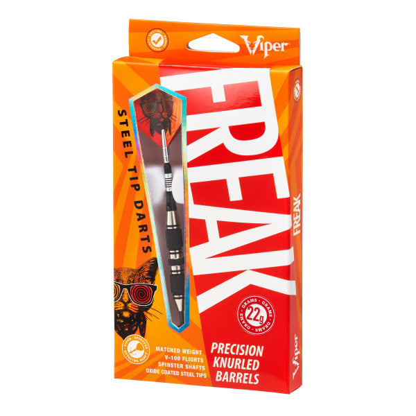 Viper The Freak Steel Tip Darts 3 Knurled Rings Barrel 22 Grams