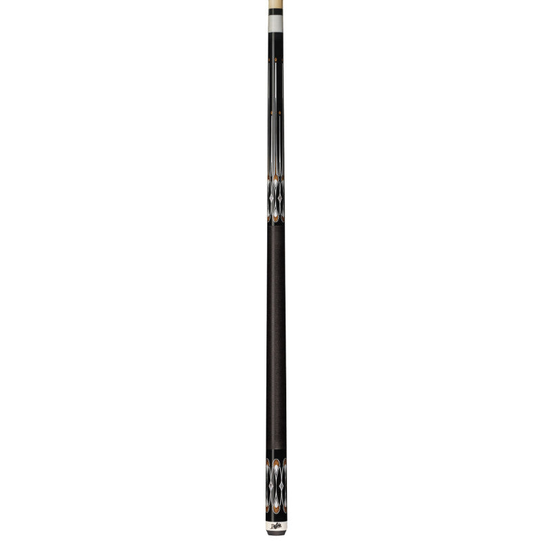Dufferin - Blk Abalone,ant. Oval Design, Blk Linen Pool Cue - view 2